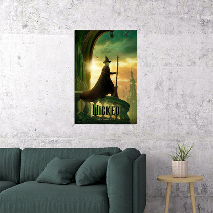 Movie Wicked Musical Poster Cynthia Erivo as Elphaba Wicked Witch Wall Art Official Artwork Decor Print - xonomax