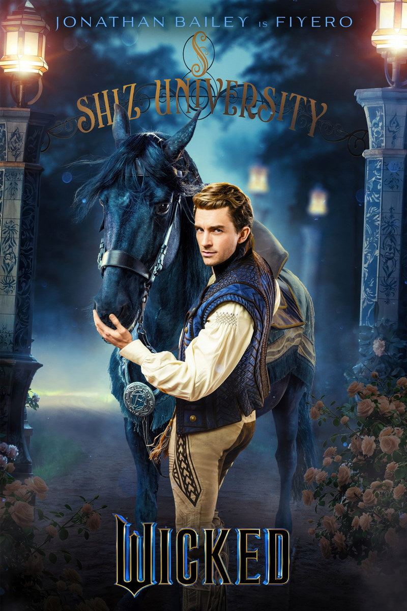 Movie Wicked Musical Poster Jonathan Bailey as Fiyero Bridgerton Star Hollywood Wall Art Print - xonomax