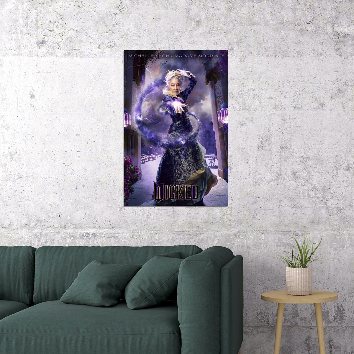 Movie Wicked Musical Poster Michelle Yeoh as Madame Morrible Hollywood Wall Art Decor Print - xonomax