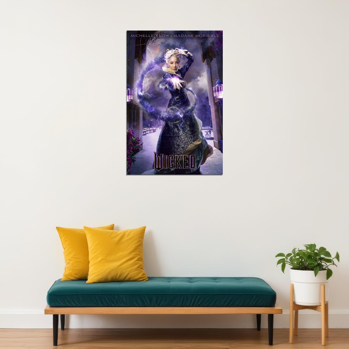 Movie Wicked Musical Poster Michelle Yeoh as Madame Morrible Hollywood Wall Art Decor Print - xonomax