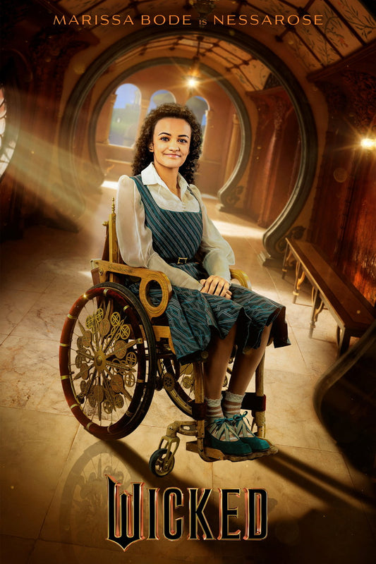 Movie Wicked Musical Poster Marissa Bode as Nessarose Famous Wheelchair Actress Wall Art Decor Print