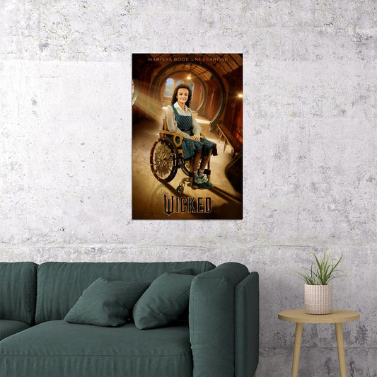 Movie Wicked Musical Poster Marissa Bode as Nessarose Famous Wheelchair Actress Wall Art Decor Print