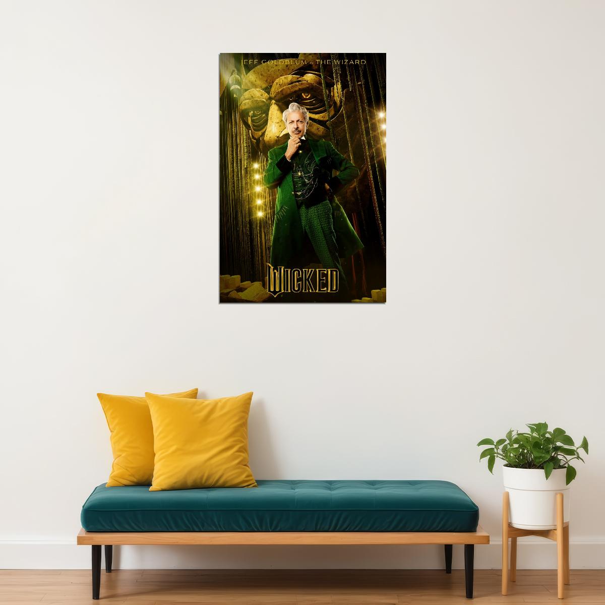 Movie Wicked Musical Poster Jeff Goldblum as The Wizard Hollywood Wall Art Decor Print - xonomax