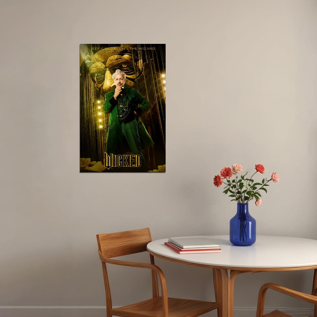 Movie Wicked Musical Poster Jeff Goldblum as The Wizard Hollywood Wall Art Decor Print - xonomax