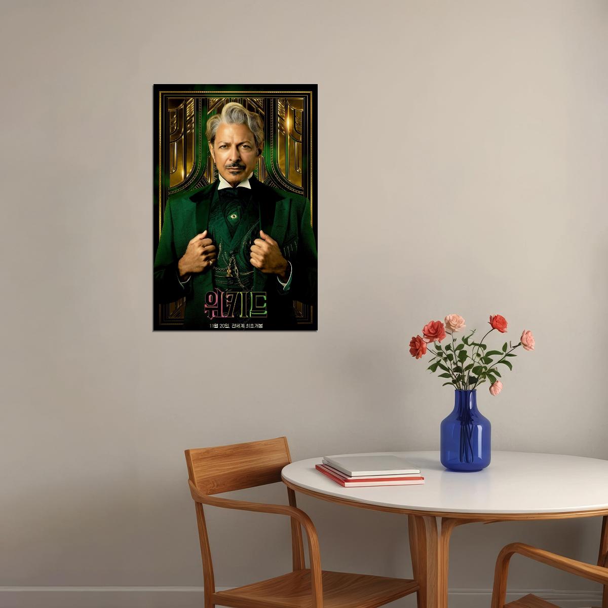 Movie Wicked Musical Poster Jeff Goldblum as The Wizard Hollywood Wall Art Decor Print - xonomax