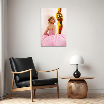 Ariana Grande Oscars 2024 Red Carpet Photo Poster Method Dressing Fashion Print Iconic Fashion Moments Wall Art - xonomax