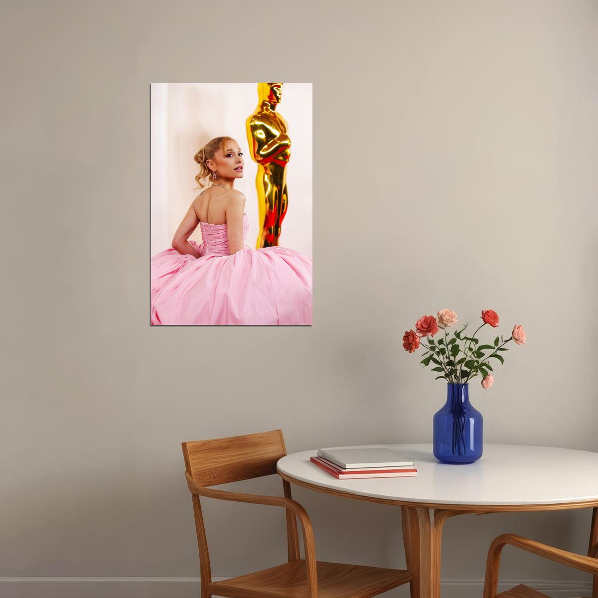 Ariana Grande Oscars 2024 Red Carpet Photo Poster Method Dressing Fashion Print Iconic Fashion Moments Wall Art - xonomax