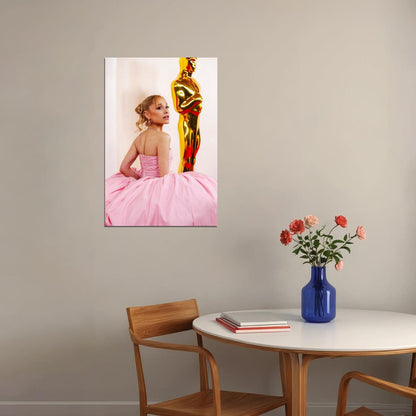 Ariana Grande Oscars 2024 Red Carpet Photo Poster Method Dressing Fashion Print Iconic Fashion Moments Wall Art - xonomax