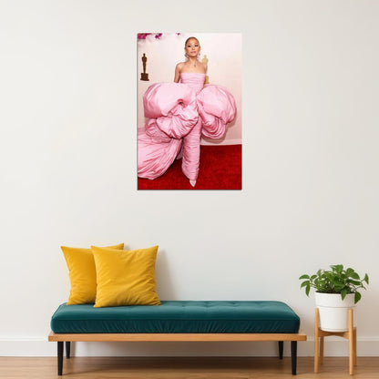Ariana Grande Oscars 2024 Red Carpet Photo Poster Method Dressing Fashion Print Iconic Fashion Moments Wall Art - xonomax