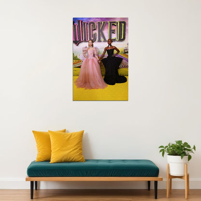 Ariana Grande and Cynthia Erivio at Sydney Wicked Premiere Photo Poster Wicked 2024 Movie Print Method Dressing Fashion Wall Art Iconic Print - xonomax