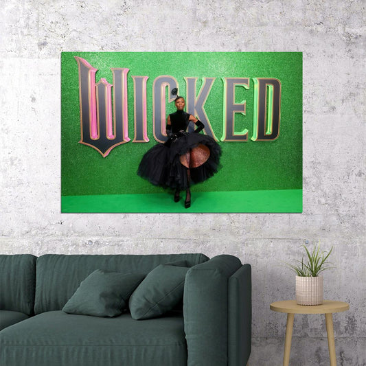 Wicked Musical Poster Cynthia Erivo as Elphaba Wicked Witch Wall Art Official Artwork Decor - xonomax