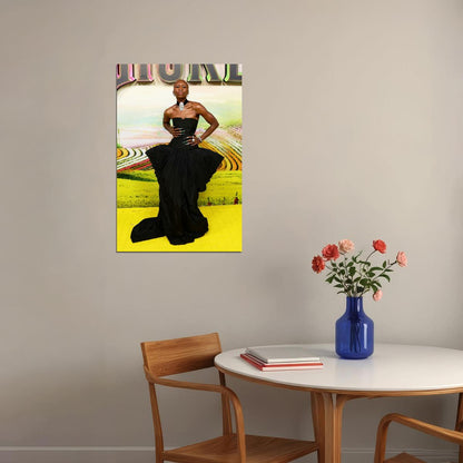 Cynthia Erivio at Sydney Wicked Premiere Poster Wicked 2024 Movie Print Method Dressing Fashion Photo Iconic Hollywood Red Carpet Wall Art - xonomax