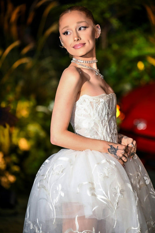 Ariana Grande in Vivienne Westwood Photo Print Wicked Movie Press Tour Poster Method Dressing Fashion Photo Print Iconic Hollywood Moments Wall Art - xonomax