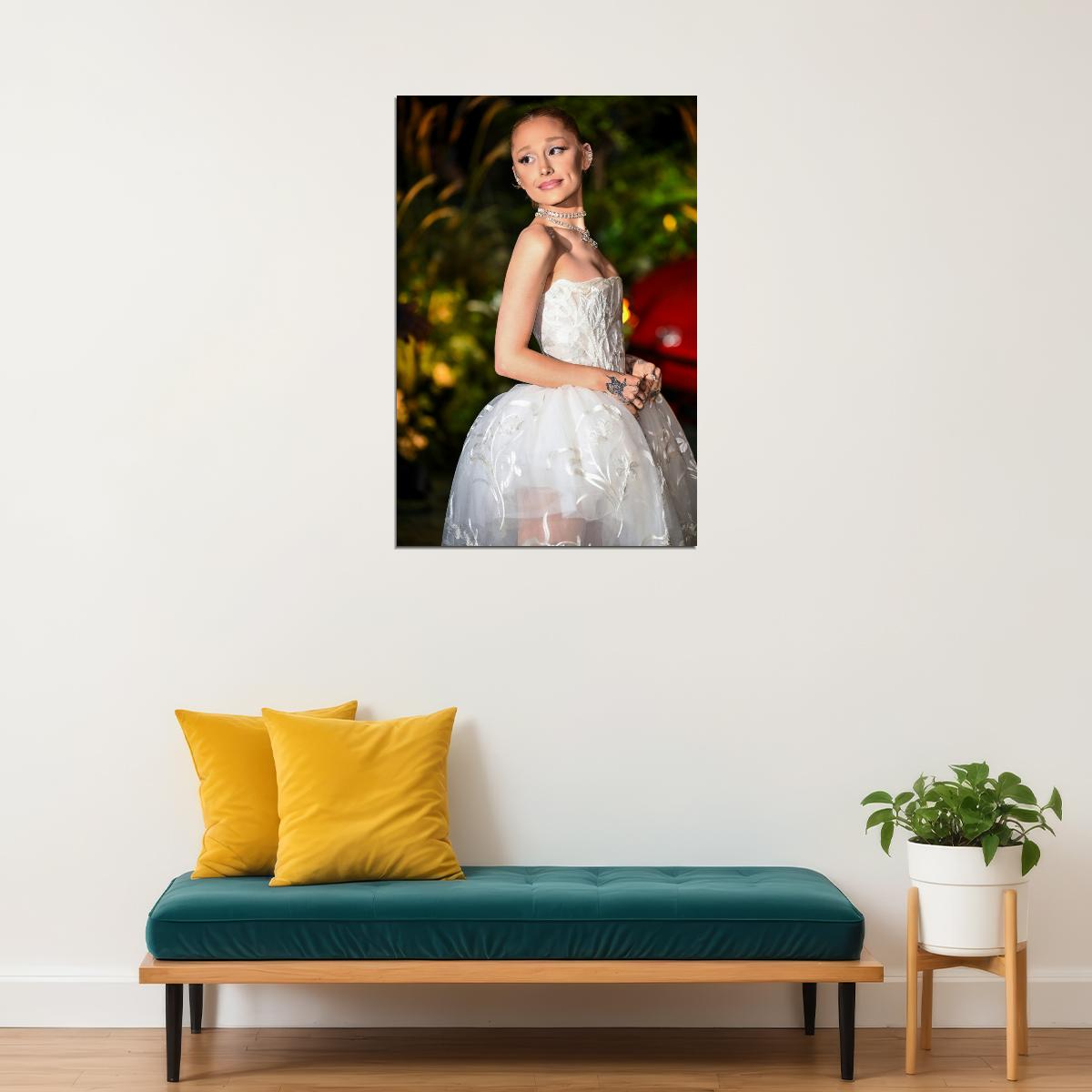 Ariana Grande in Vivienne Westwood Photo Print Wicked Movie Press Tour Poster Method Dressing Fashion Photo Print Iconic Hollywood Moments Wall Art - xonomax