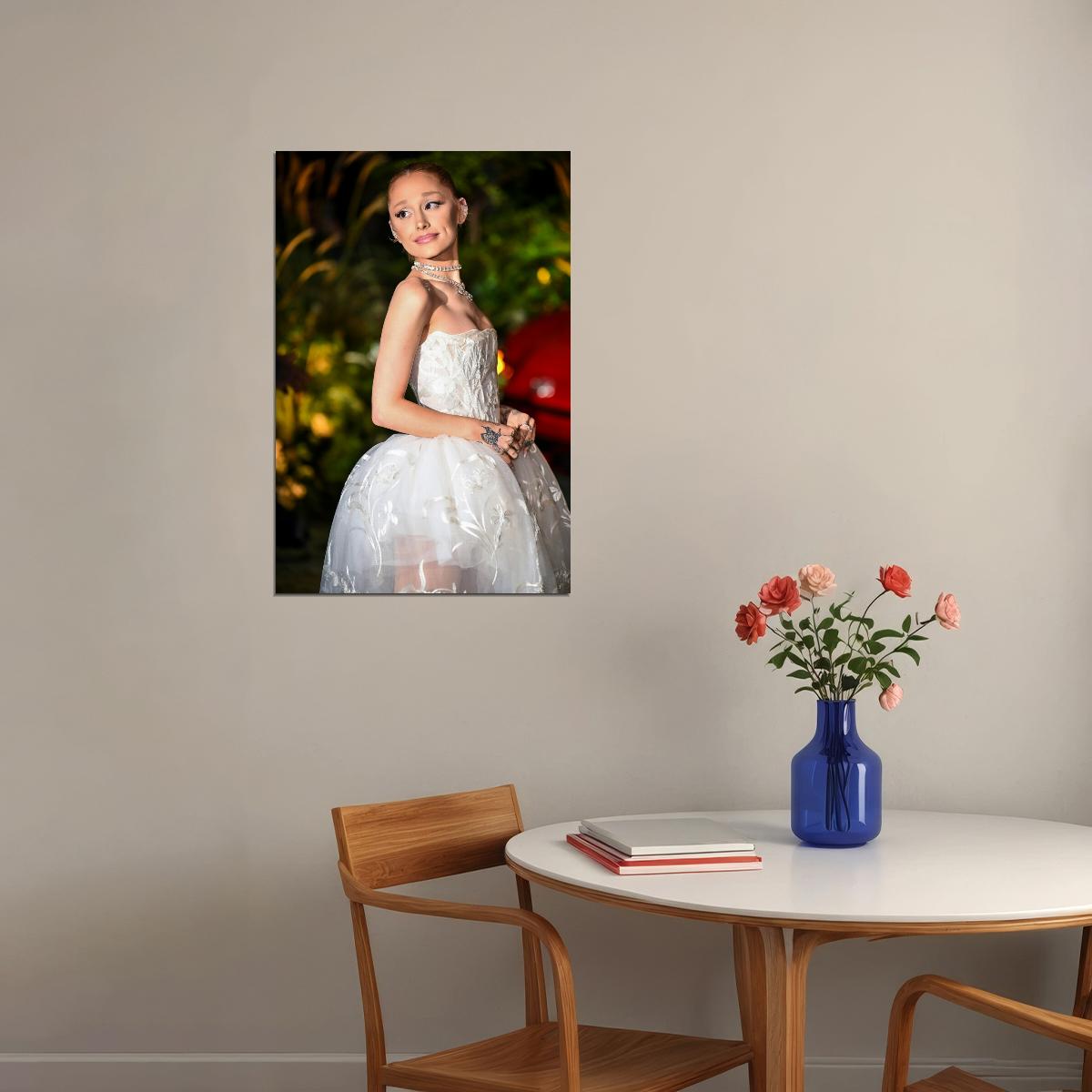 Ariana Grande in Vivienne Westwood Photo Print Wicked Movie Press Tour Poster Method Dressing Fashion Photo Print Iconic Hollywood Moments Wall Art - xonomax