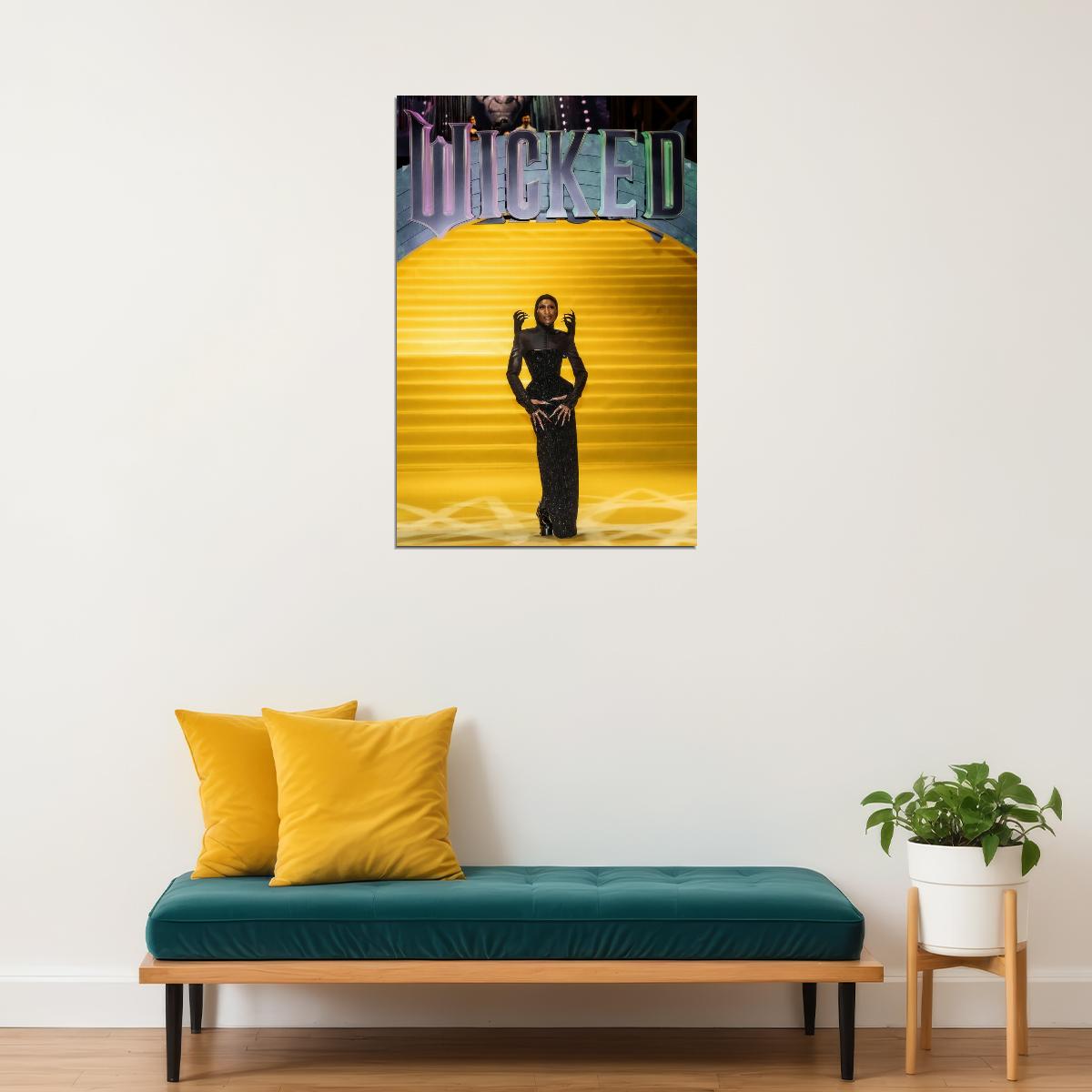 Wicked Musical Poster Cynthia Erivo as Elphaba Wicked Witch Wall Art Official Artwork Decor - xonomax