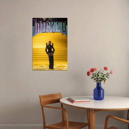 Wicked Musical Poster Cynthia Erivo as Elphaba Wicked Witch Wall Art Official Artwork Decor - xonomax
