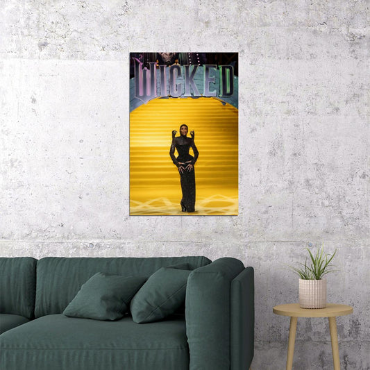 Wicked Musical Poster Cynthia Erivo as Elphaba Wicked Witch Wall Art Official Artwork Decor - xonomax