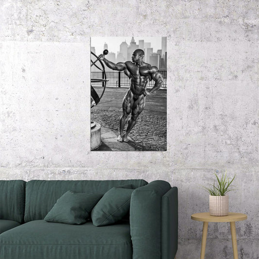 Victor Martinez Black And White Famous Bodybuilder Poster Bodybuilding Workout HD Photo Print Inspirational Gym Decor Athletes Icon Wall Art Weightlifting Artwork - xonomax