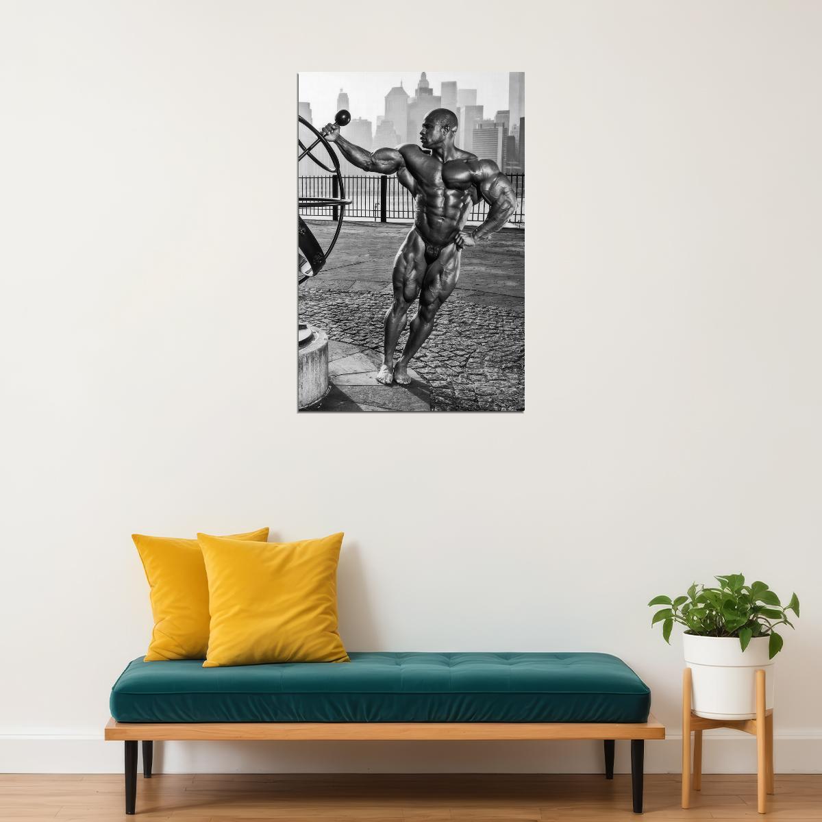 Victor Martinez Black And White Famous Bodybuilder Poster Bodybuilding Workout HD Photo Print Inspirational Gym Decor Athletes Icon Wall Art Weightlifting Artwork - xonomax