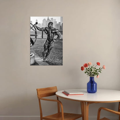 Victor Martinez Black And White Famous Bodybuilder Poster Bodybuilding Workout HD Photo Print Inspirational Gym Decor Athletes Icon Wall Art Weightlifting Artwork - xonomax
