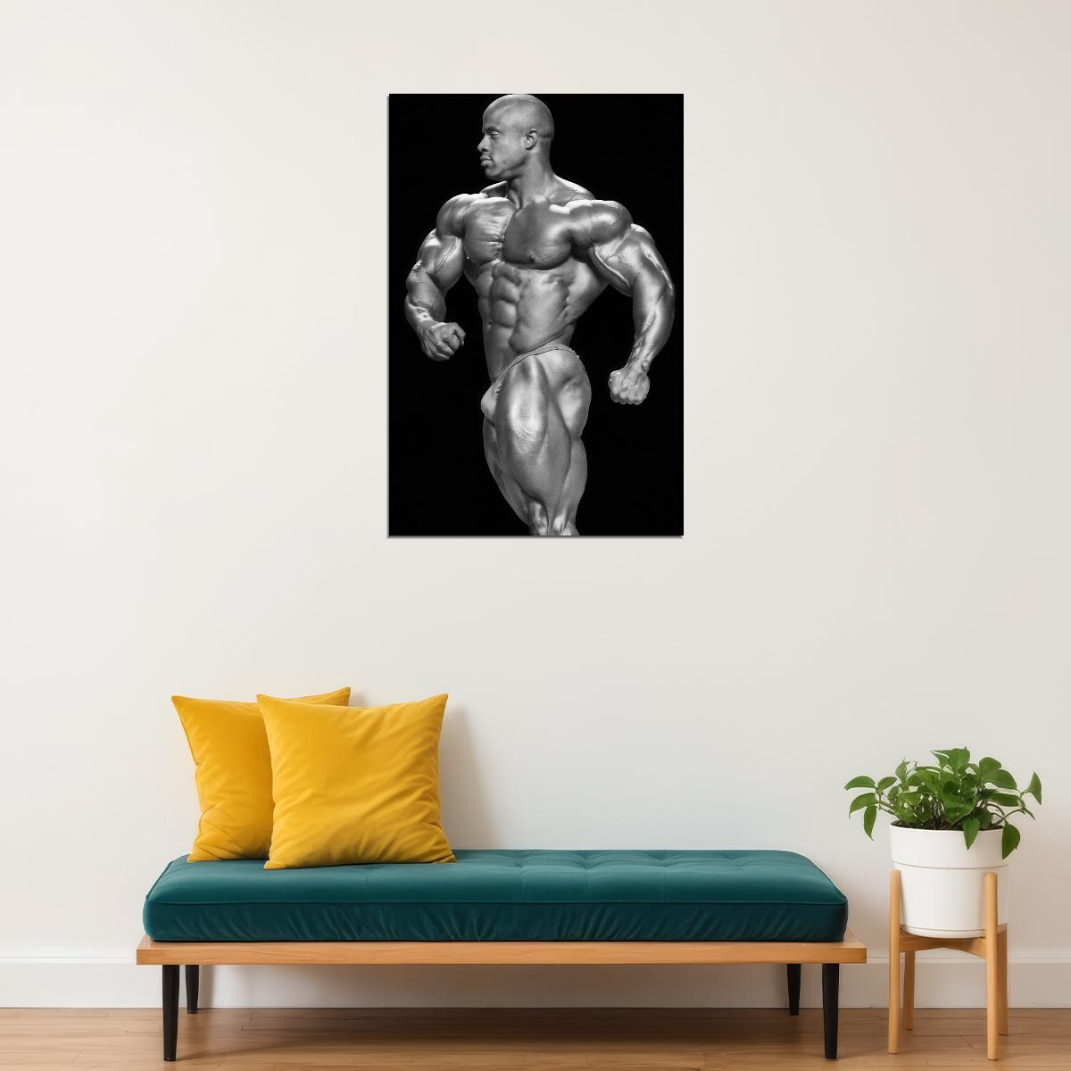 Victor Martinez Black And White Famous Bodybuilder Poster Bodybuilding Workout HD Photo Print Motivational Gym Decor Athletes Icon Wall Art Weightlifting Artwork - xonomax
