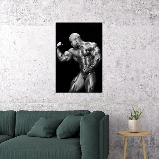 Victor Martinez Black And White Famous Bodybuilder Poster Olympia Pose Bodybuilding Workout HD Photo Print Inspirational Gym Decor Athletes Icon Wall Art Weightlifting Artwork - xonomax