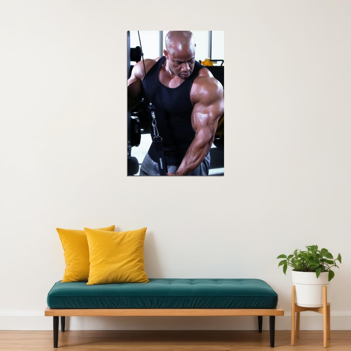 Victor Martinez Gym Shot Famous Bodybuilder Poster Bodybuilding Workout HD Photo Print Motivational Gym Decor Athletes Icon Wall Art Weightlifting Artwork Gifts for Fitness Lovers - xonomax