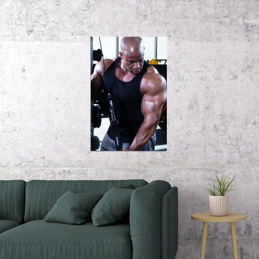 Victor Martinez Gym Shot Famous Bodybuilder Poster Bodybuilding Workout HD Photo Print Motivational Gym Decor Athletes Icon Wall Art Weightlifting Artwork Gifts for Fitness Lovers - xonomax