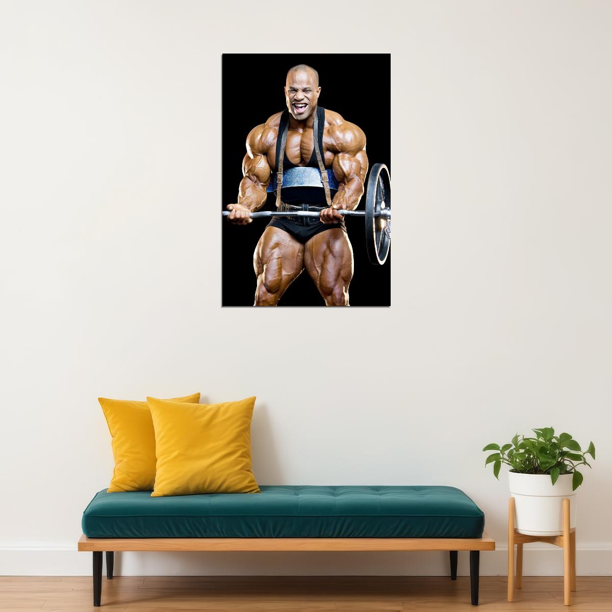 Victor Martinez Gym Shot Famous Bodybuilder Poster Bodybuilding Workout HD Photo Print Inspirational Gym Decor Athletes Icon Wall Art Weightlifting Artwork Gifts for Fitness Lovers - xonomax