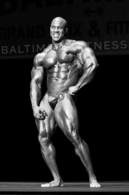 Victor Martinez Olympia Pose Black And White Bodybuilder Poster Bodybuilding Workout HD Photo Print Inspirational Gym Decor Athletes Icon Wall Art Weightlifting Artwork - xonomax