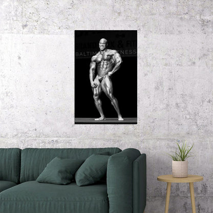Victor Martinez Olympia Pose Black And White Bodybuilder Poster Bodybuilding Workout HD Photo Print Inspirational Gym Decor Athletes Icon Wall Art Weightlifting Artwork - xonomax