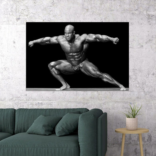 Victor Martinez Olympia Pose Black And White Famous Bodybuilder Poster Bodybuilding Workout HD Photo Print Motivational Gym Decor Athletes Icon Wall Art Weightlifting Artwork - xonomax