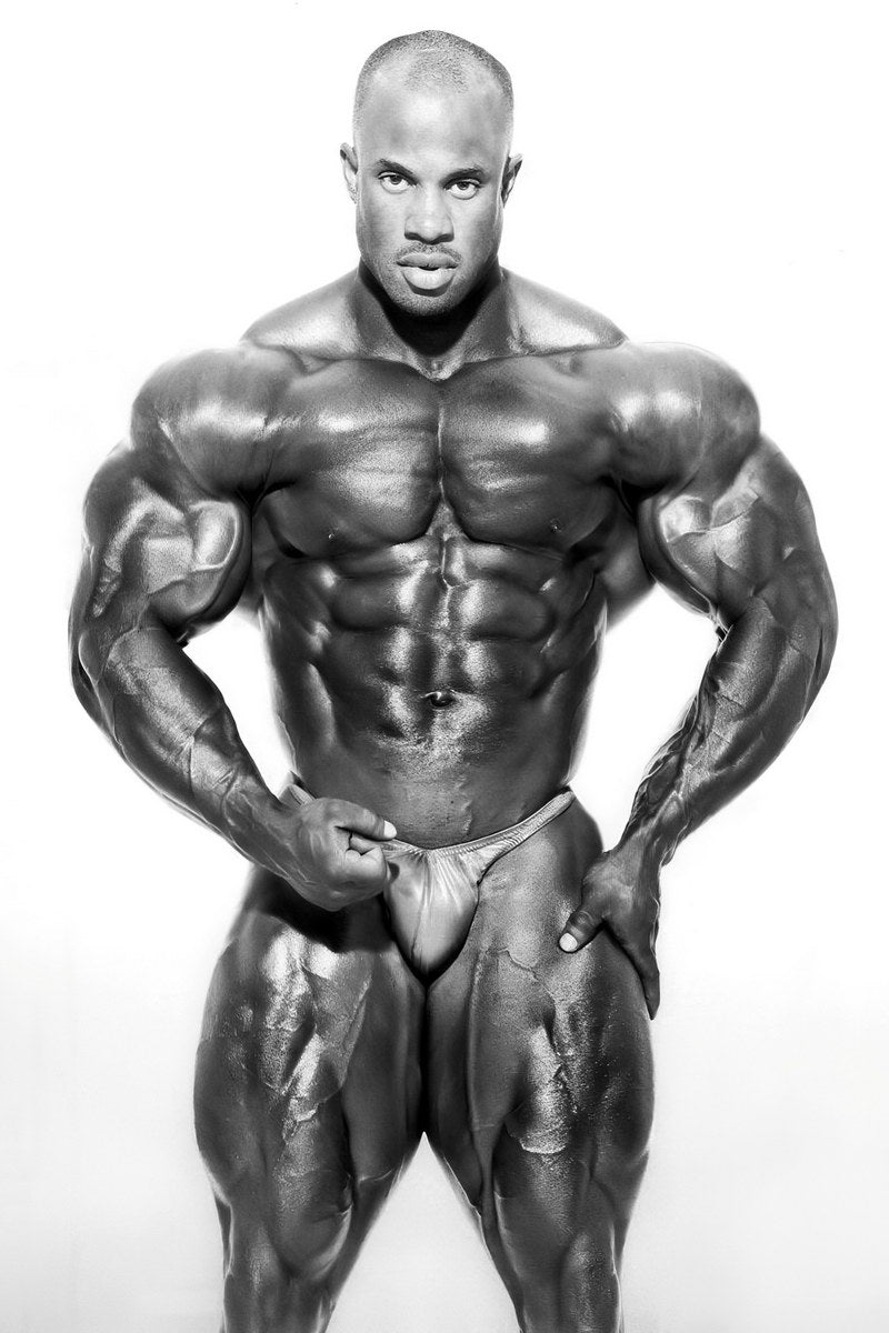 Victor Martinez Posing Black And White Famous Bodybuilder Poster Bodybuilding Workout HD Photo Print Inspirational Gym Decor Athletes Icon Wall Art Weightlifting Artwork - xonomax