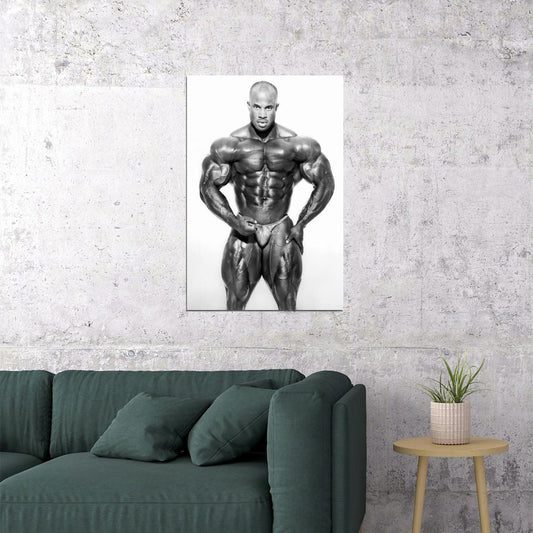 Victor Martinez Posing Black And White Famous Bodybuilder Poster Bodybuilding Workout HD Photo Print Inspirational Gym Decor Athletes Icon Wall Art Weightlifting Artwork - xonomax