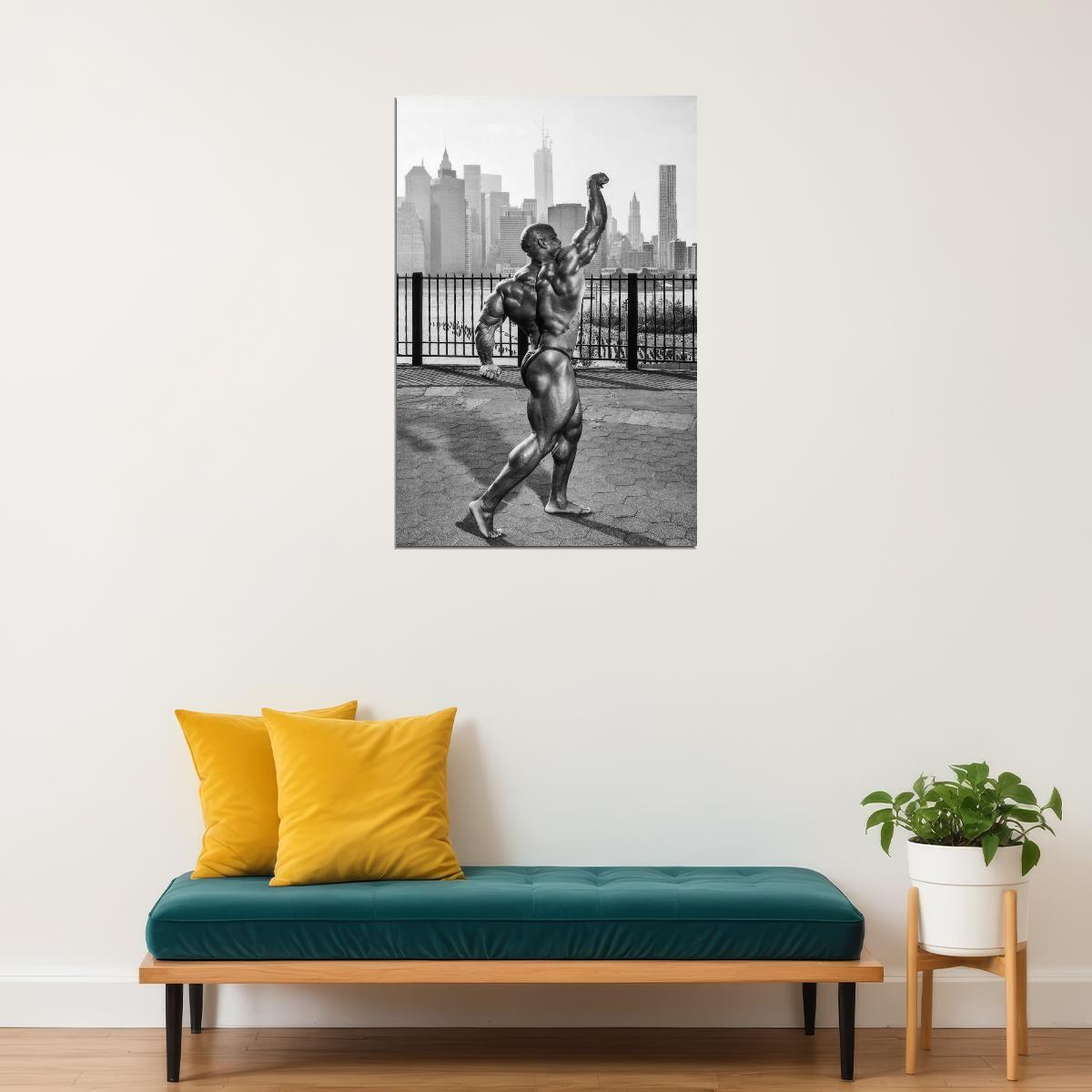 Victor Martinez Posing Black And White Famous Bodybuilder Poster Bodybuilding Workout HD Photo Print Motivational Gym Decor Athletes Icon Wall Art Weightlifting Artwork - xonomax