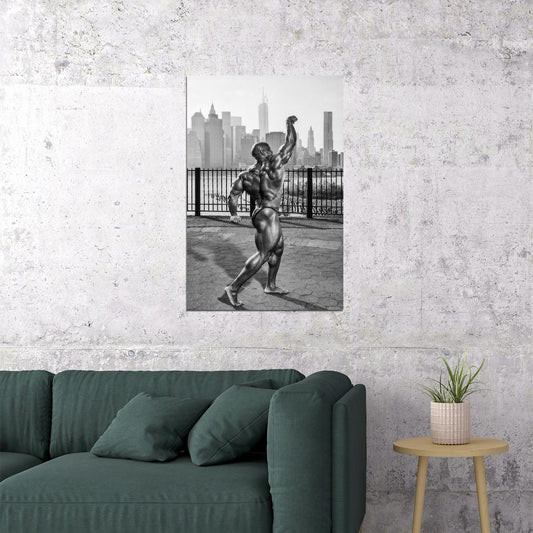Victor Martinez Posing Black And White Famous Bodybuilder Poster Bodybuilding Workout HD Photo Print Motivational Gym Decor Athletes Icon Wall Art Weightlifting Artwork - xonomax