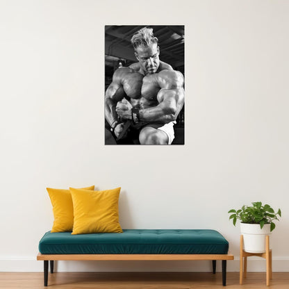 Jay Cutler Black And White Famous Bodybuilder Poster Bodybuilding Workout HD Photo Print Inspirational Gym Decor Athletes Icon Wall Art Weightlifting Artwork - xonomax
