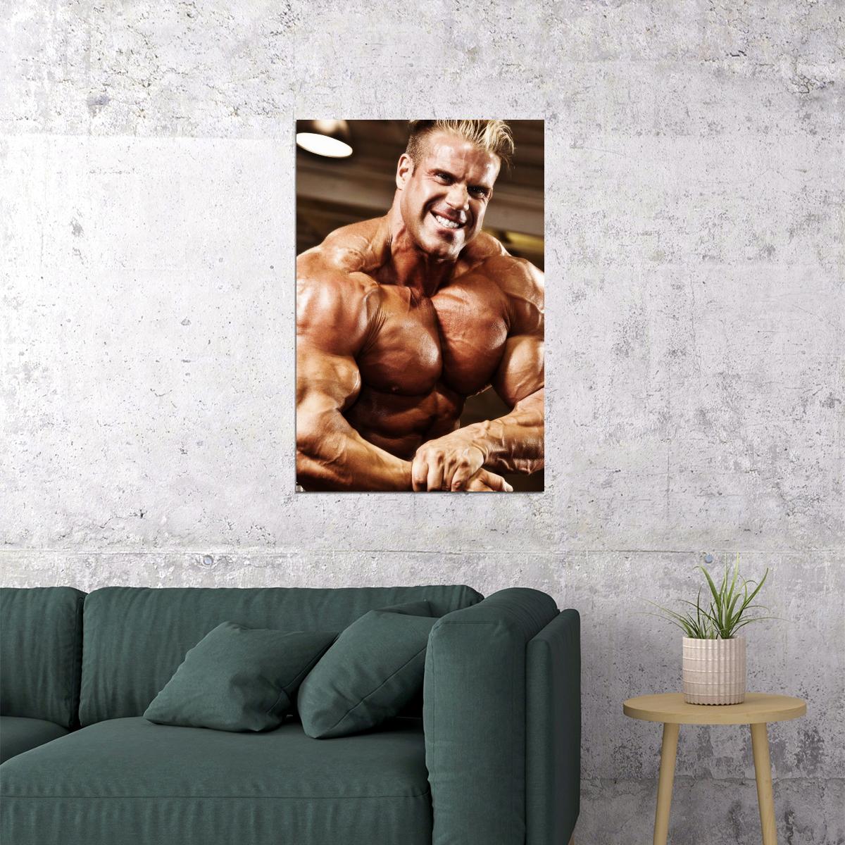 Jay Cutler Side Chest Pose Bodybuilder Poster Bodybuilding Workout HD Photo Print Inspirational Gym Decor Athletes Icon Wall Art Weightlifting Artwork Gifts for Fitness Lovers - xonomax