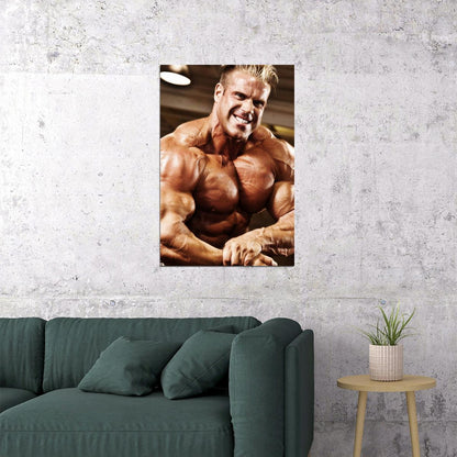 Jay Cutler Side Chest Pose Bodybuilder Poster Bodybuilding Workout HD Photo Print Inspirational Gym Decor Athletes Icon Wall Art Weightlifting Artwork Gifts for Fitness Lovers - xonomax