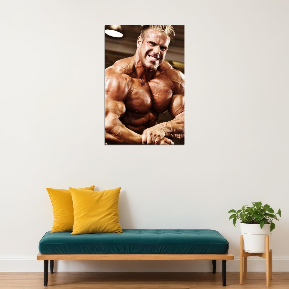 Jay Cutler Side Chest Pose Bodybuilder Poster Bodybuilding Workout HD Photo Print Inspirational Gym Decor Athletes Icon Wall Art Weightlifting Artwork Gifts for Fitness Lovers - xonomax