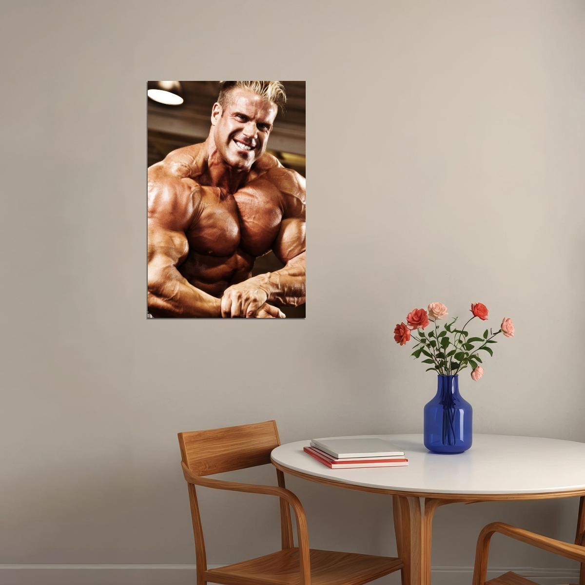 Jay Cutler Side Chest Pose Bodybuilder Poster Bodybuilding Workout HD Photo Print Inspirational Gym Decor Athletes Icon Wall Art Weightlifting Artwork Gifts for Fitness Lovers - xonomax