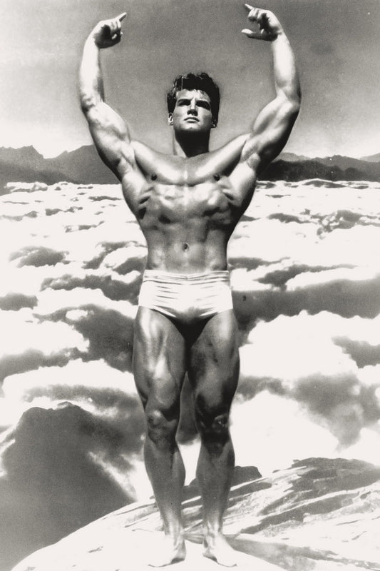 Steve Reeves Black And White Famous Oldschool Bodybuilder Poster Bodybuilding Workout HD Photo Print Inspirational Gym Decor Athletes Icon Wall Art Weightlifting Artwork - xonomax