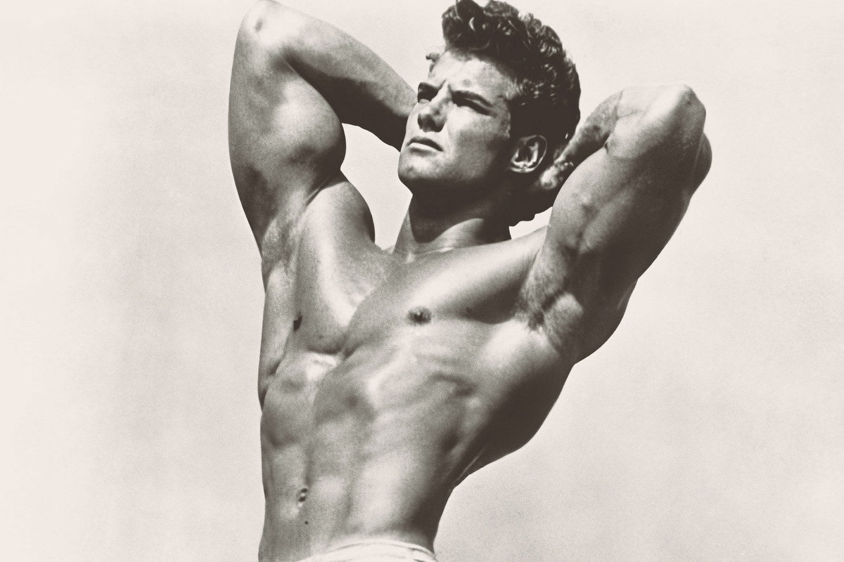 Steve Reeves Black And White Famous Oldschool Bodybuilder Poster Bodybuilding Workout HD Photo Print Inspirational Gym Decor Athletes Icon Wall Art Weightlifting Artwork - xonomax