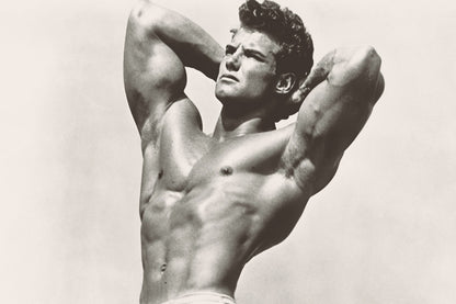 Steve Reeves Black And White Famous Oldschool Bodybuilder Poster Bodybuilding Workout HD Photo Print Inspirational Gym Decor Athletes Icon Wall Art Weightlifting Artwork - xonomax