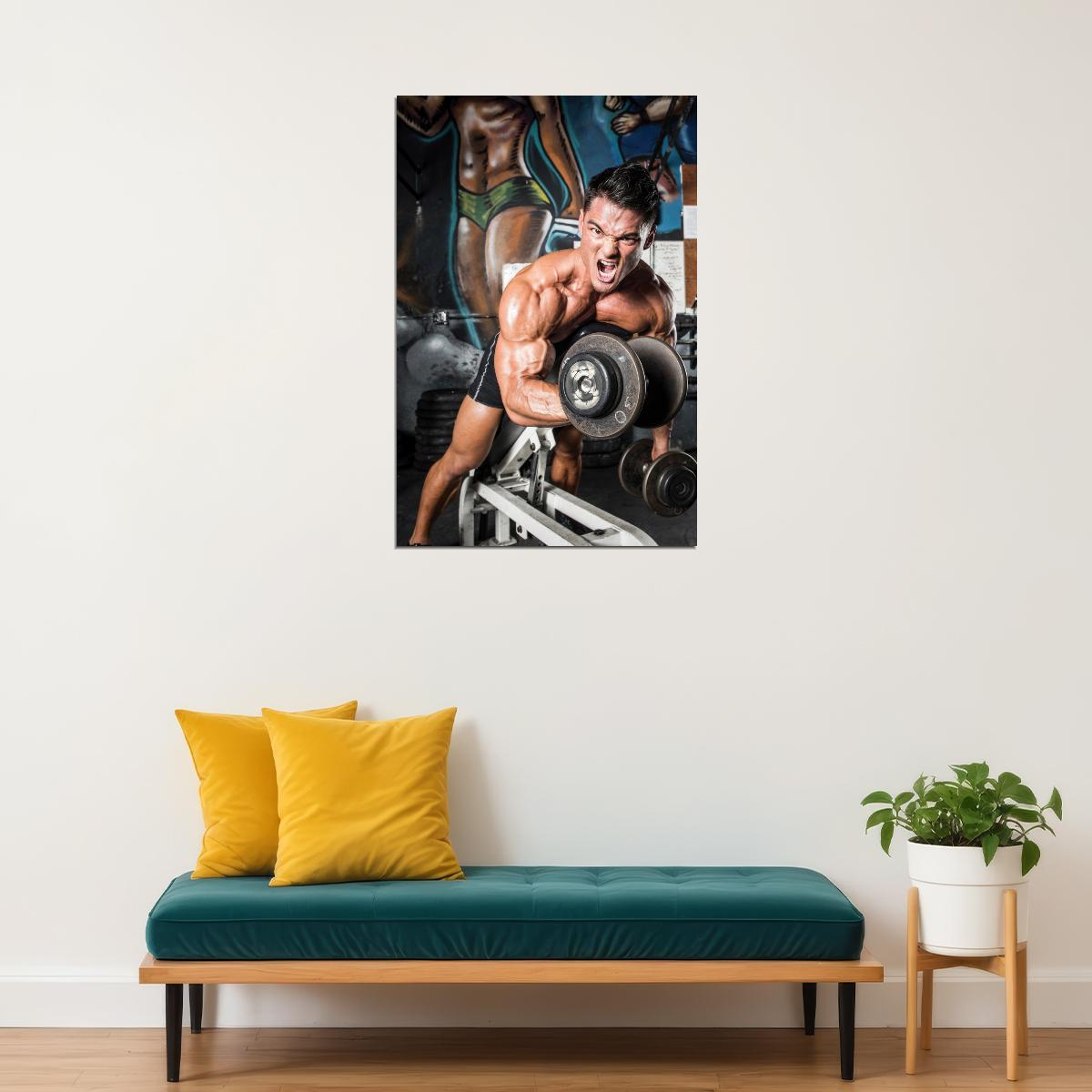 Jeremy Buendia Bodybuilder Poster Bodybuilding Workout HD Photo Print Inspirational Gym Decor Athletes Icon Wall Art Weightlifting Artwork Gifts for Fitness Lovers