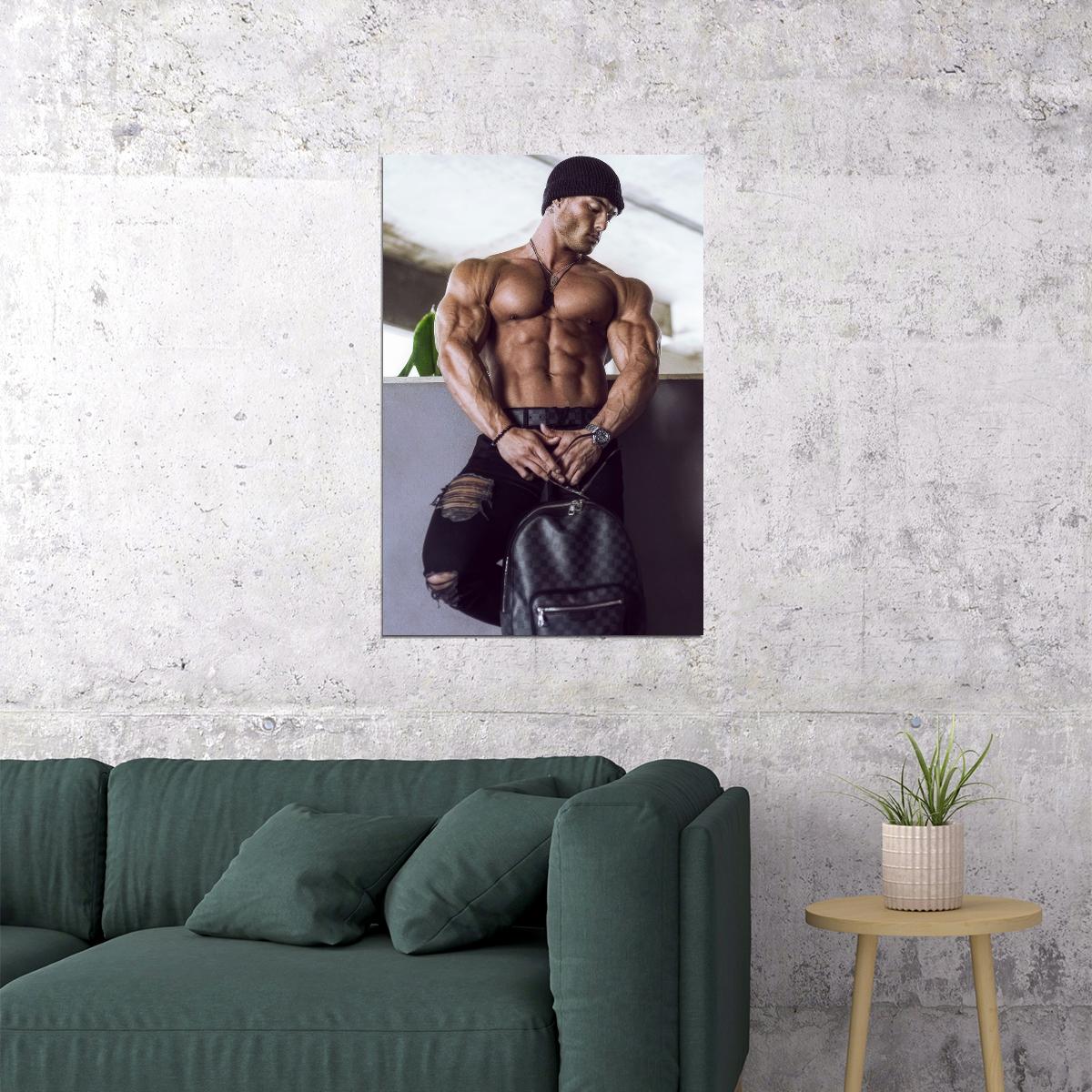 Jeremy Buendia Bodybuilder Poster Bodybuilding Workout HD Photo Print Motivational Gym Decor Athletes Icon Wall Art Weightlifting Artwork Gifts for Fitness Lovers