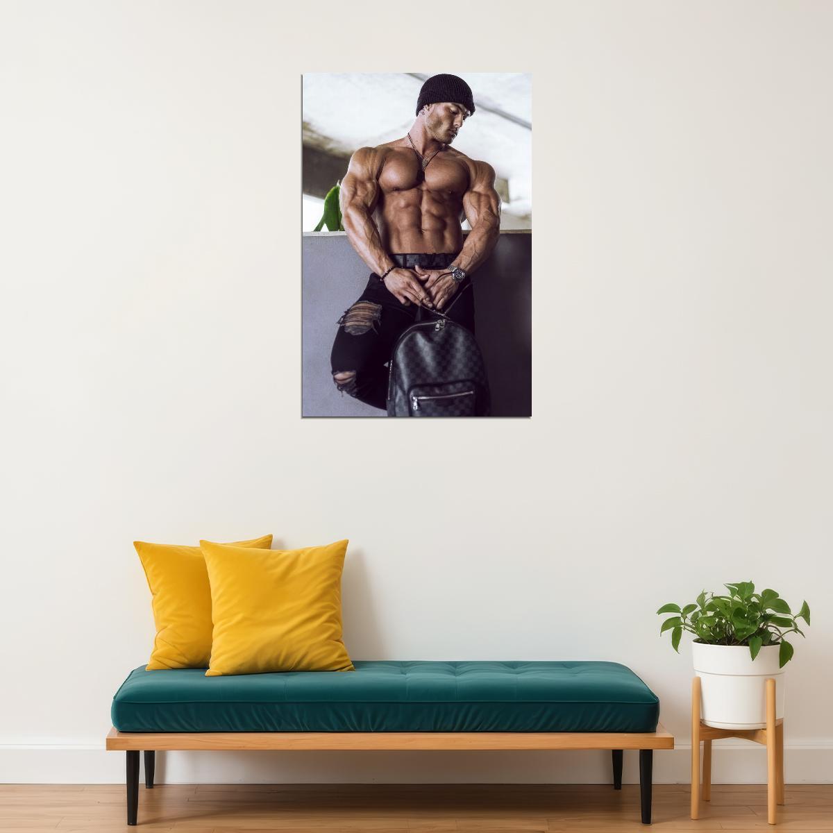 Jeremy Buendia Bodybuilder Poster Bodybuilding Workout HD Photo Print Motivational Gym Decor Athletes Icon Wall Art Weightlifting Artwork Gifts for Fitness Lovers