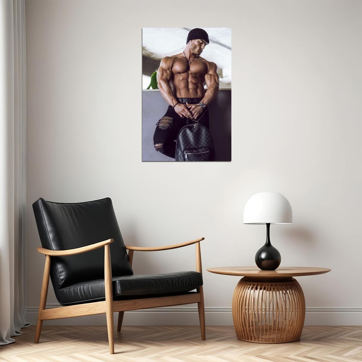 Jeremy Buendia Bodybuilder Poster Bodybuilding Workout HD Photo Print Motivational Gym Decor Athletes Icon Wall Art Weightlifting Artwork Gifts for Fitness Lovers