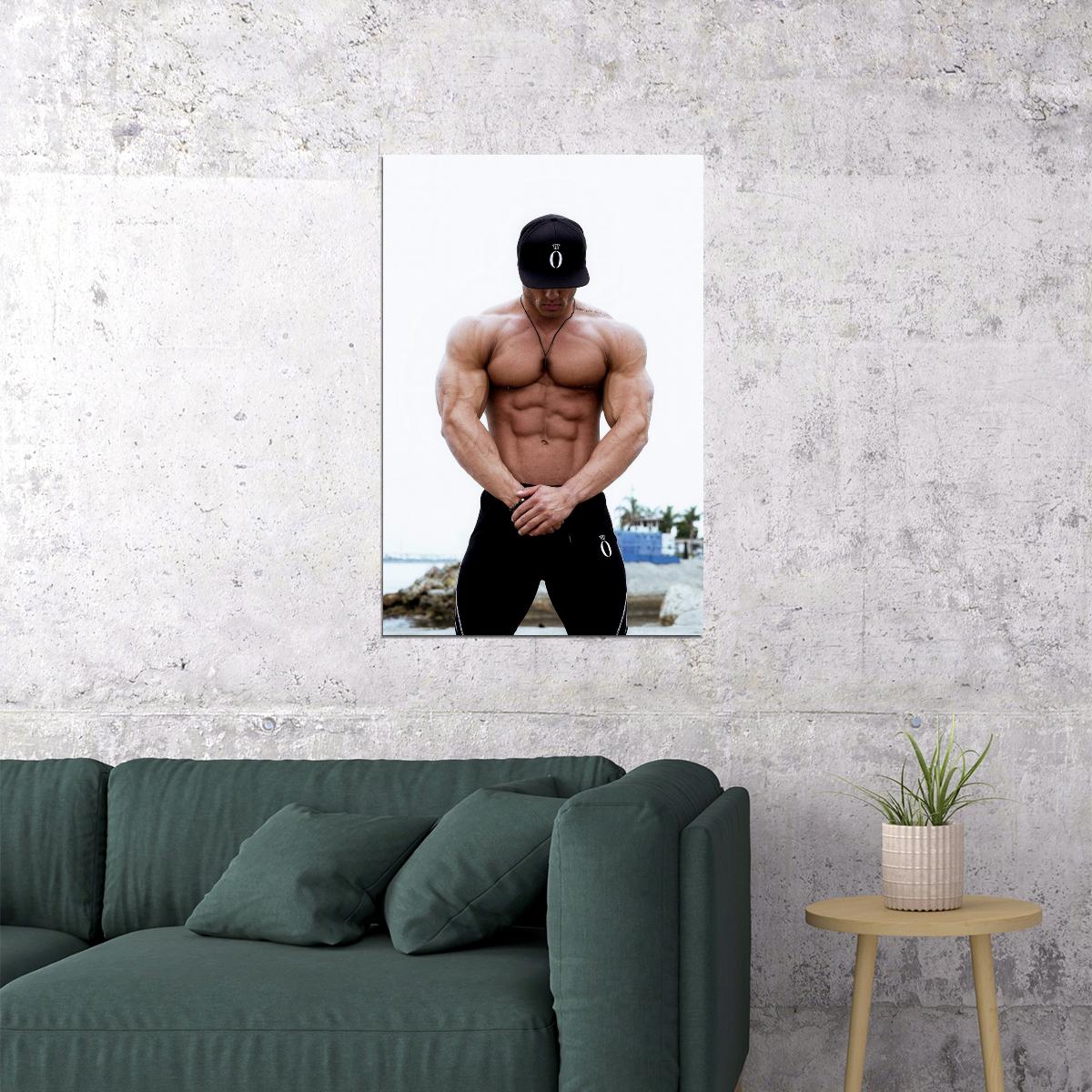 Jeremy Buendia Bodybuilder Poster Bodybuilding Workout HD Photo Print Inspirational Gym Decor Athletes Icon Wall Art Weightlifting Artwork Gifts for Fitness Lovers